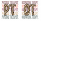 Transfer 000501 - Education Occupation Titles Stacked Word Art Leopard