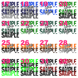 Custom Transfer 0041 - School Spirit Stacked Word Art