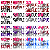 Custom Transfer 0041 - School Spirit Stacked Word Art