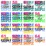Custom Transfer 0041 - School Spirit Stacked Word Art
