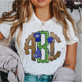 Custom Transfer 0007 - Blue Football Monogram