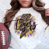 Custom Transfer 0034 - School Spirit Tie Dye Lightning Bolt