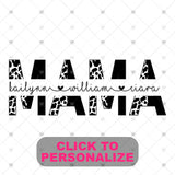 Custom Transfer 0053 - Cow & Black Split Title with Custom Text