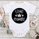 Screen Print Transfer - SCR1705 Princess Crown Baby Milestone Set of 12 INFANT - Black