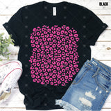 Screen Print Transfer - SCR3481 12x12 Leopard PATTERN SHEET - Bright Pink