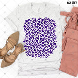 Screen Print Transfer - SCR3484 12x12 Leopard PATTERN SHEET - Purple